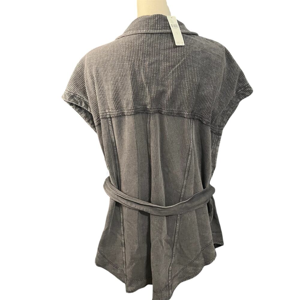 Pilcro Anthropologie NEW Women's Gray Belted Vest Top Sz M Boho Festival Chic - Picture 4 of 5